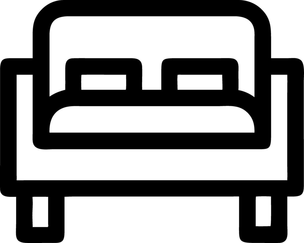 Minimalist Bed for Home Decor Apps and Websites vector
