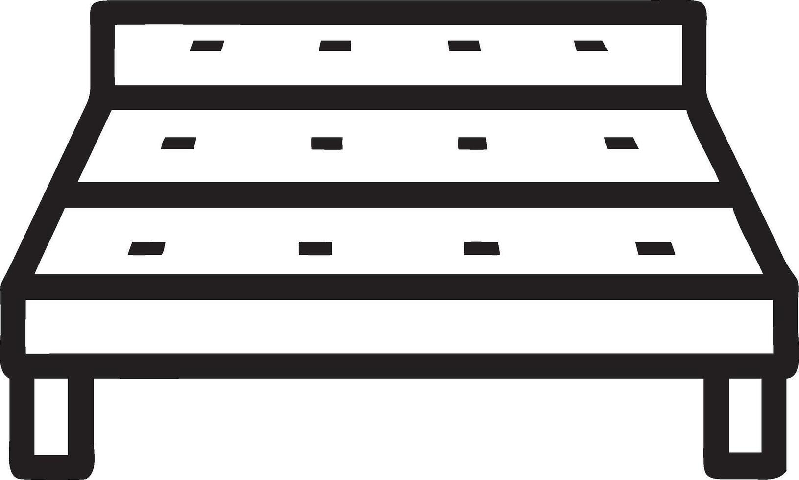 Minimalist Bed Frame Illustration for Interior Design and Decor Projects vector