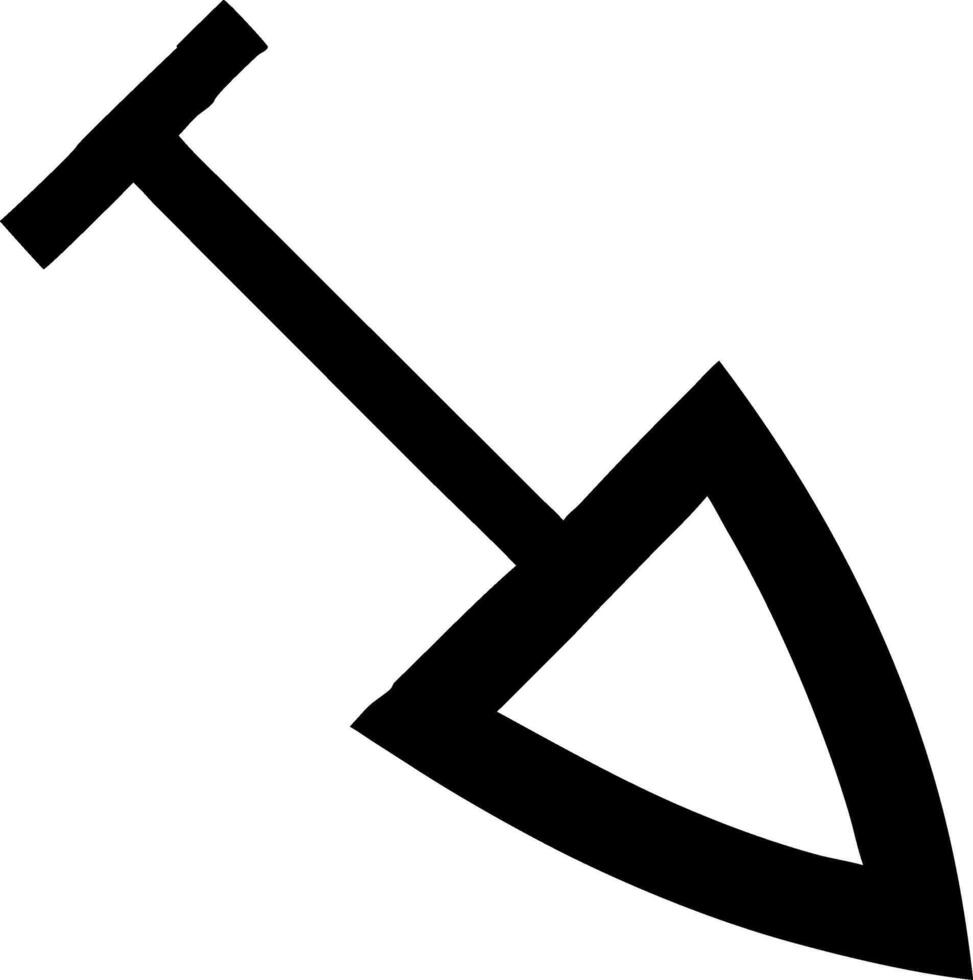 Minimalist Black Pickaxe Silhouette for Design Projects and Decorations vector