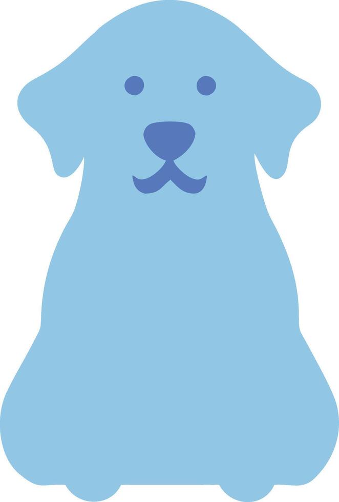 Minimalist Blue Dog Silhouette in Art for Design Projects vector