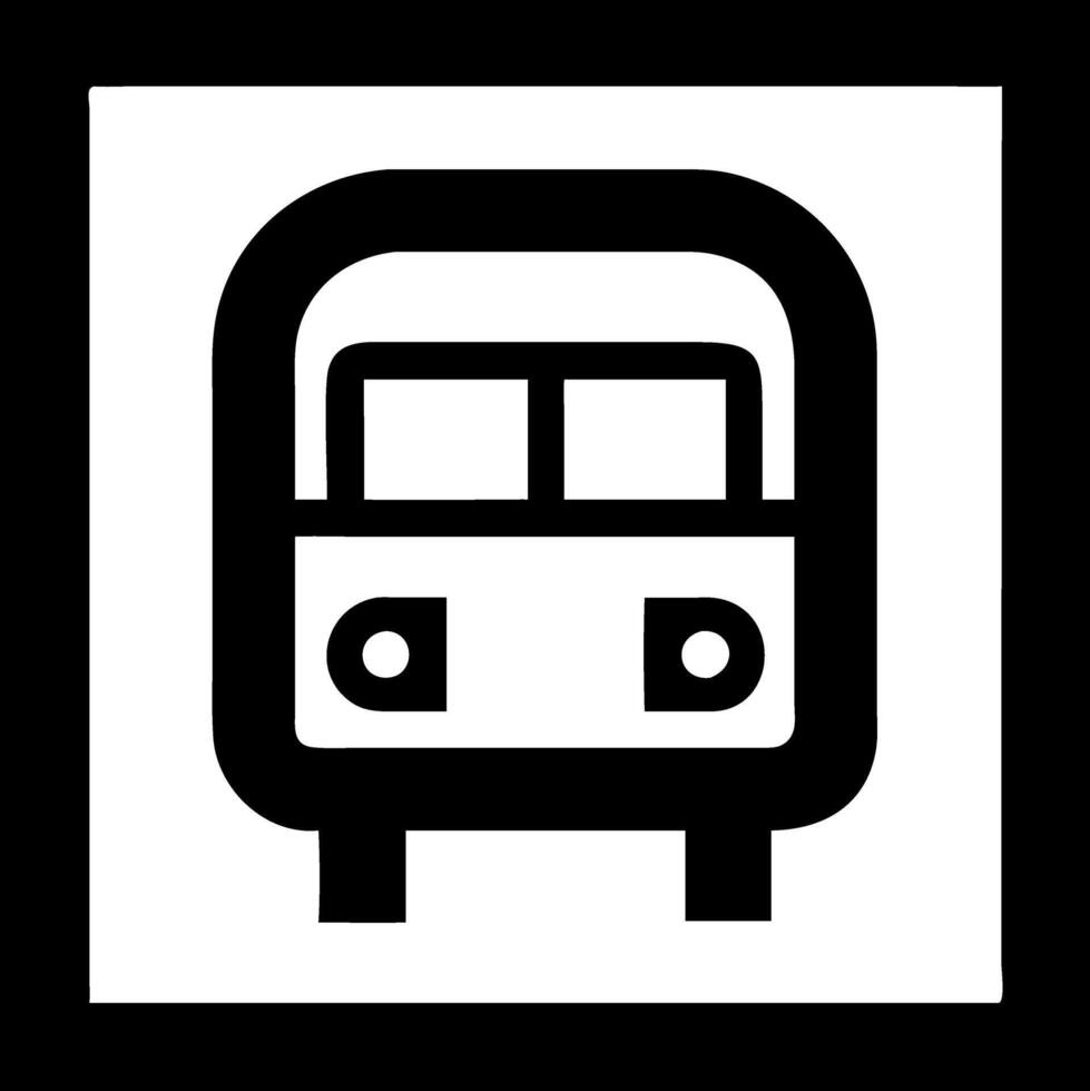 Minimalist Bus Design for Transportation Signage and Graphics vector
