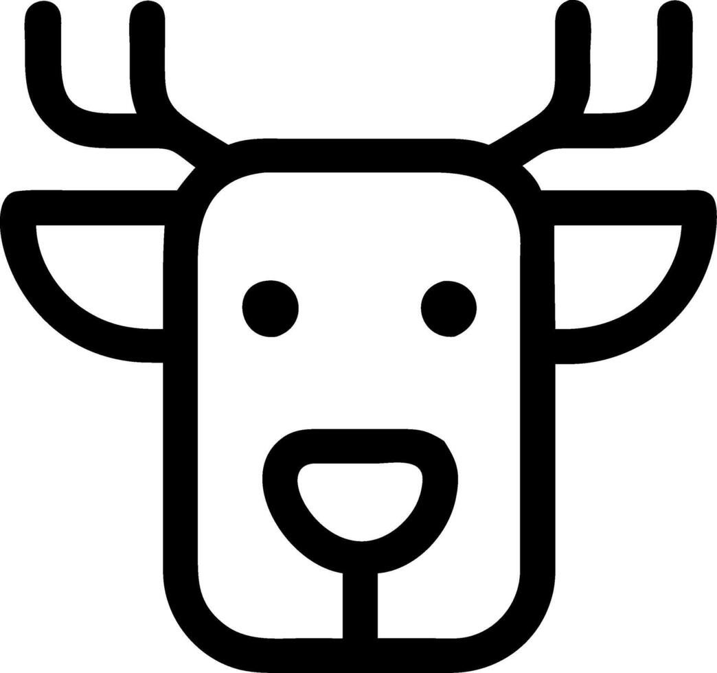 Minimalist Deer Head Illustration for Design and Decoration Projects vector