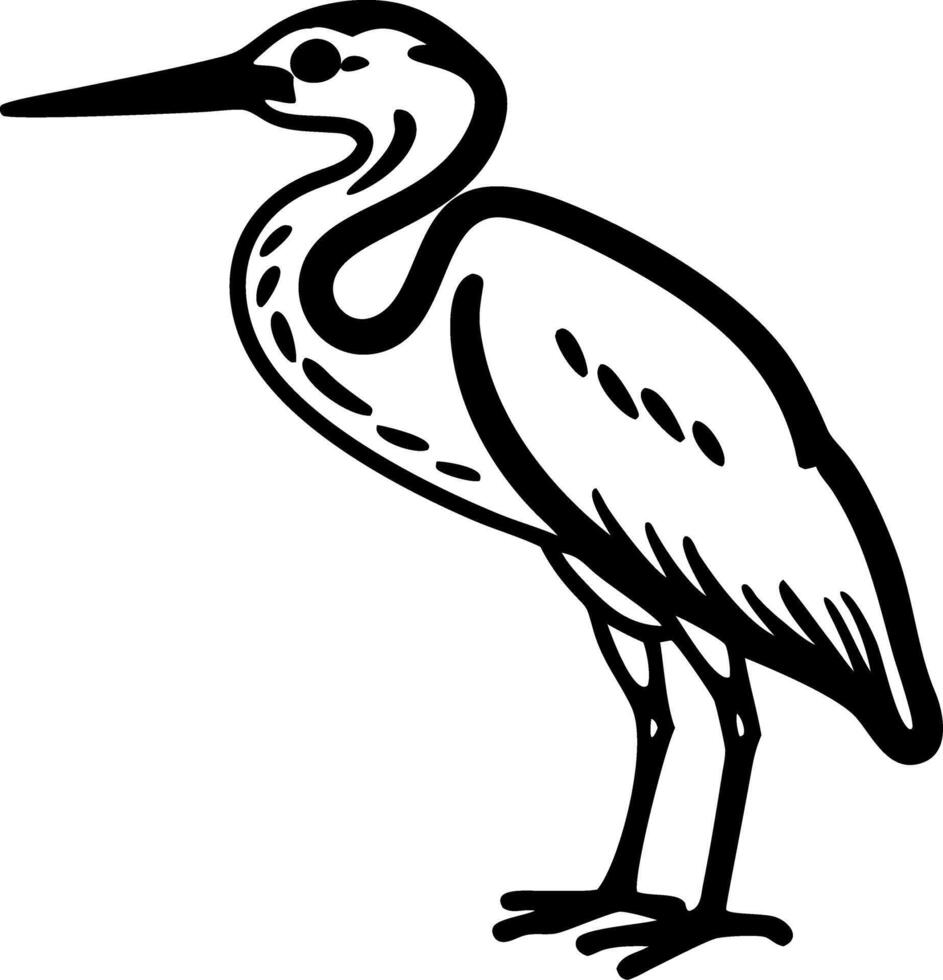 Minimalist Heron Silhouette Art for Wildlife Design and Decor vector