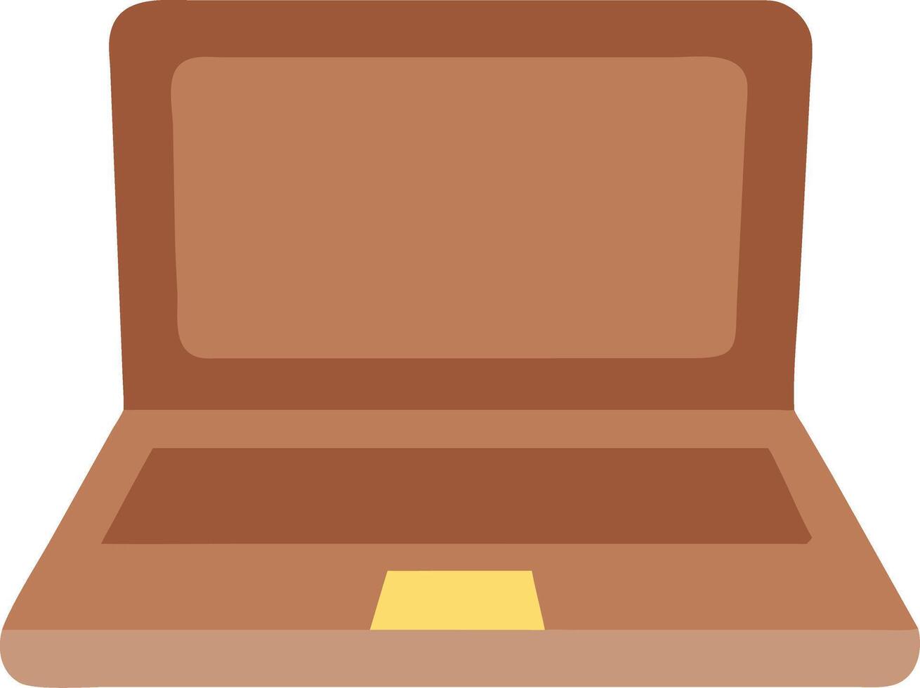 Minimalist Laptop Illustration Perfect for Digital Design and Branding Projects vector
