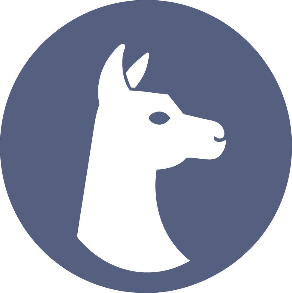 Minimalist Llama Silhouette Design for Creative Projects vector