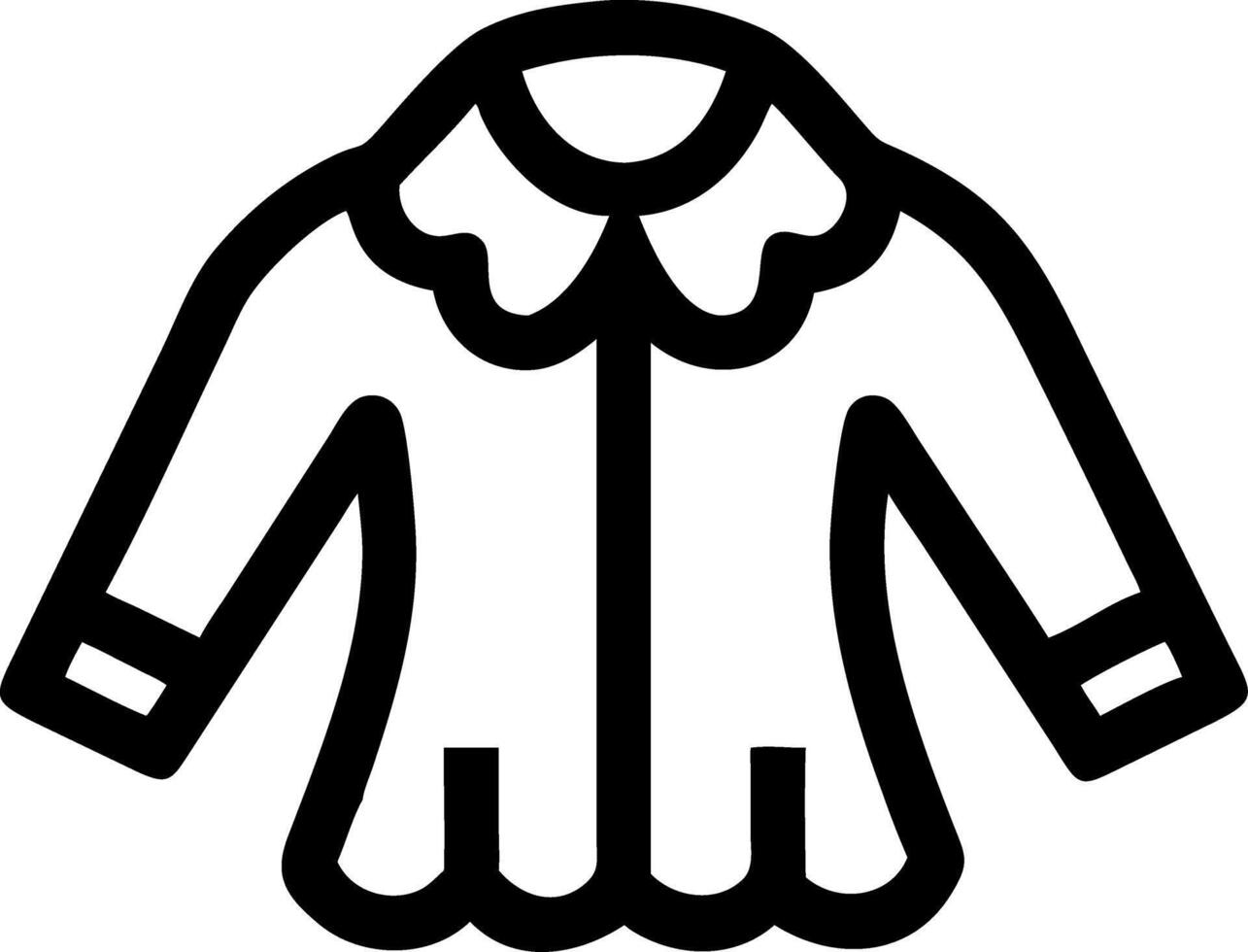 Minimalist Outline of a Stylish Coat for Fashion Design and Branding vector