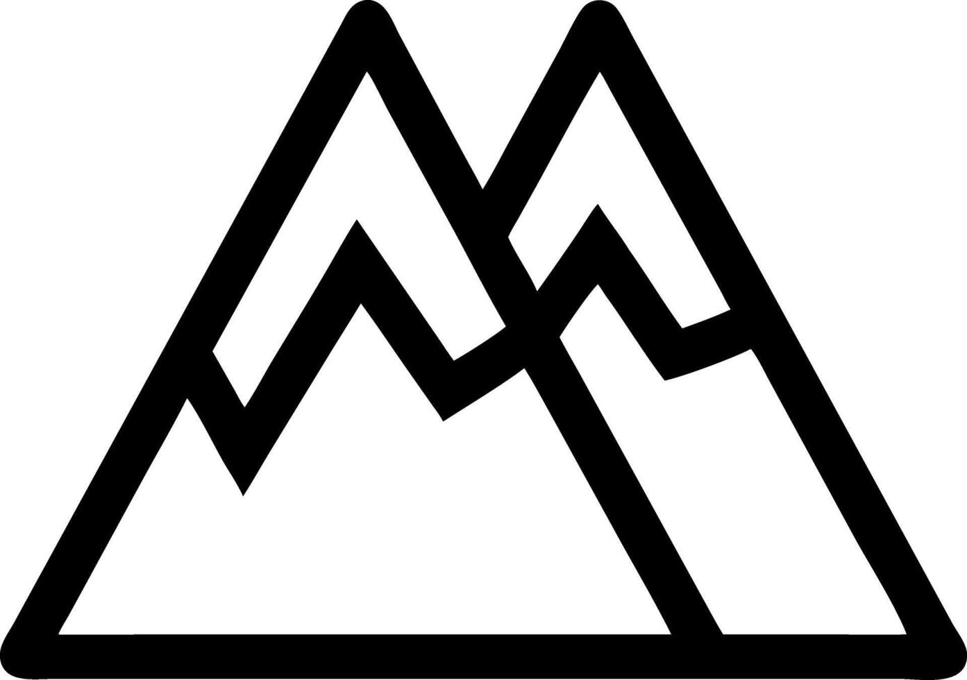 Minimalist Mountain Peak Silhouette for Adventure Designs and Outdoor Branding vector