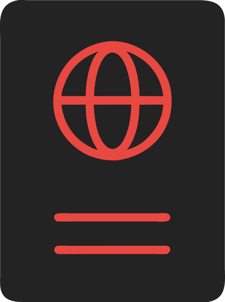 Minimalist Passport Symbol with Globe Design vector