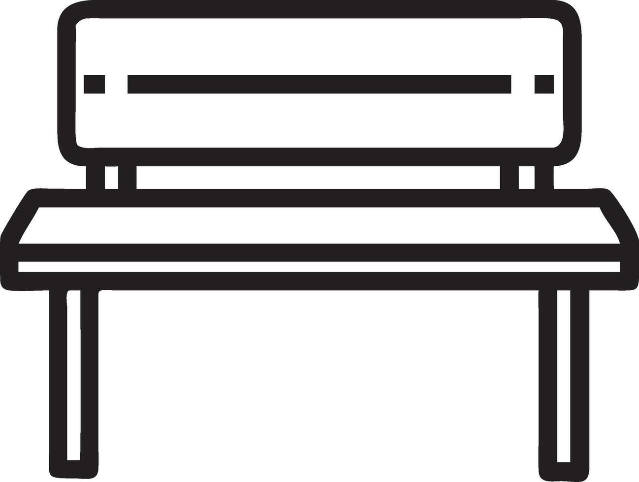 Minimalist Park Bench for Urban Design and Illustrations vector