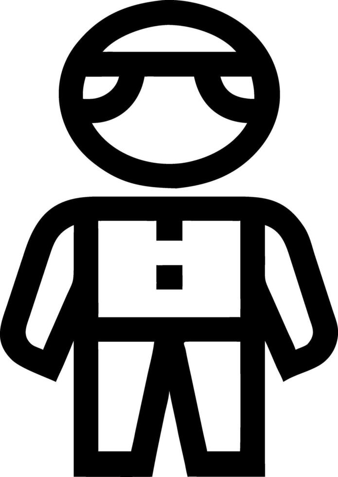 Minimalist Robot for Tech and Digital Projects Art vector