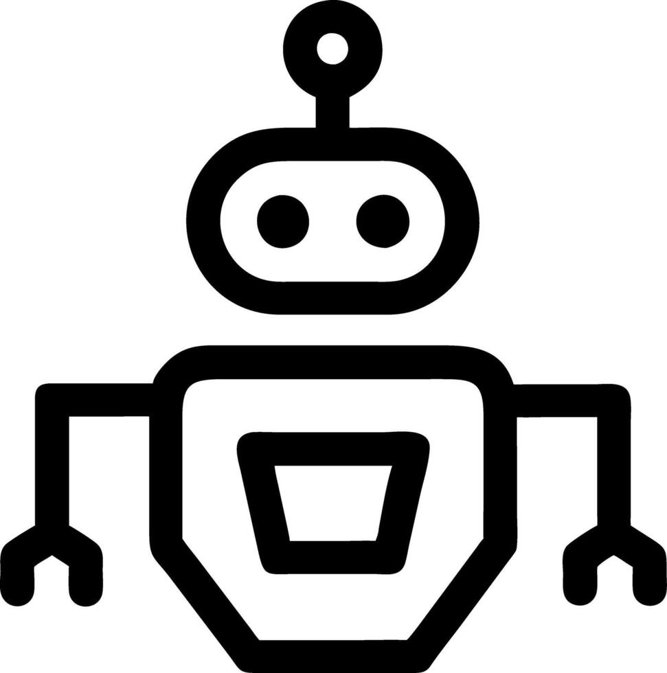 Minimalist Robot for Technology and Design Projects vector
