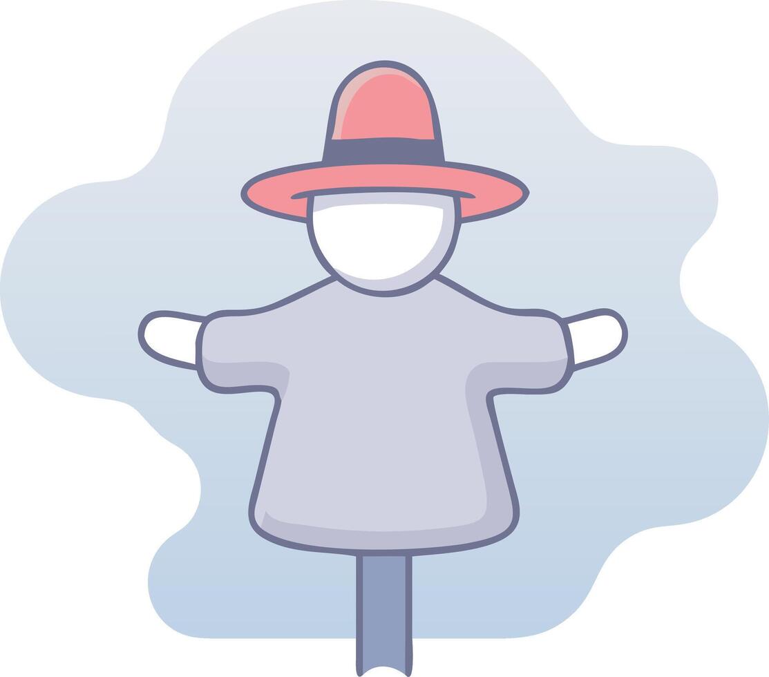 Minimalist Scarecrow Illustration for Autumn Decorations and Design vector