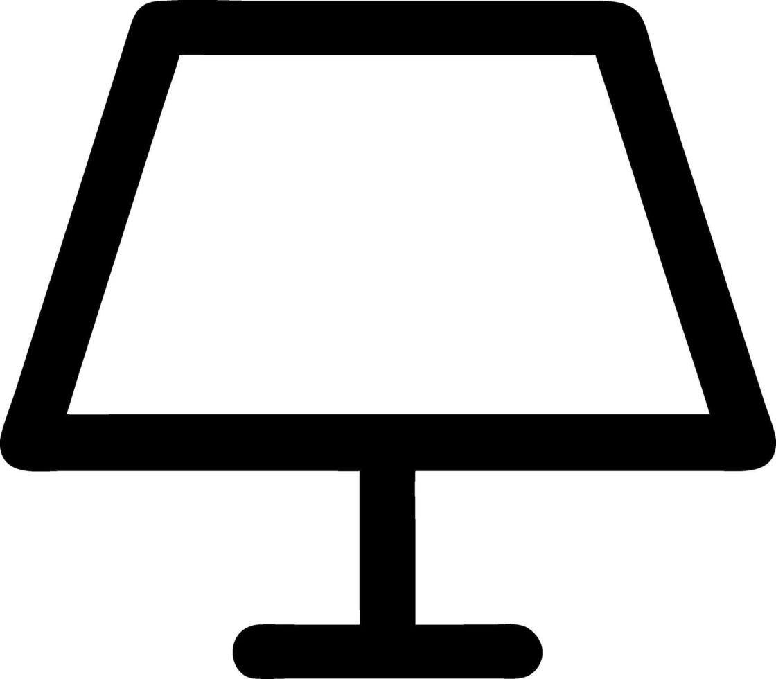 Minimalist Table Lamp Silhouette Illustration for Interior Design Projects vector
