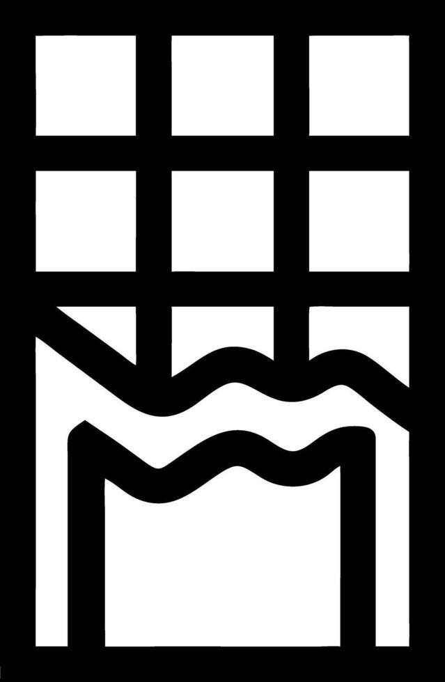 Minimalist Art of Wavy Grid Window for Design and Decoration Projects vector