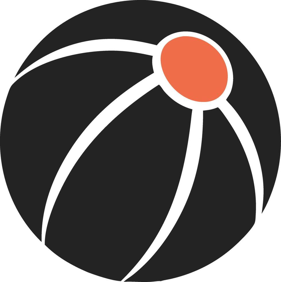 Minimalist Beach Ball Illustration for Summer Designs and Crafts vector