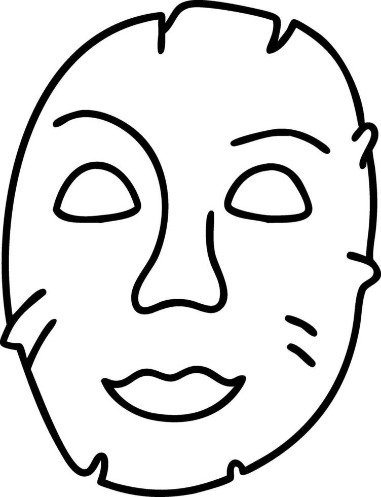 Minimalist Face Mask Design for Art Projects and Creative Use vector