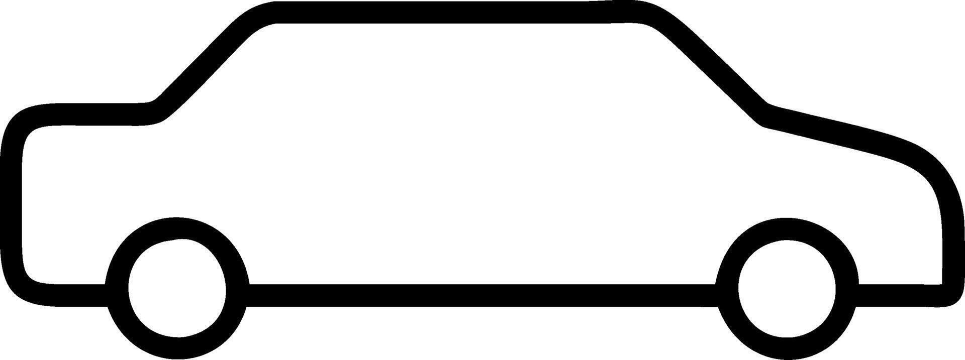 Minimalist Car Outline for Design Projects and Illustrations vector