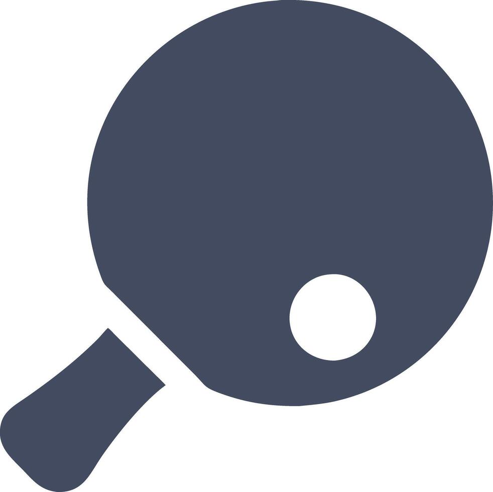 Minimalist Illustration of Ping Pong Paddle with Ball for Sports Design vector