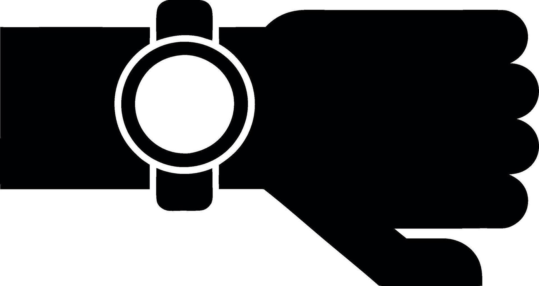 Minimalist Illustration of Wrist with Smartwatch for Timekeeping and Technology Use vector