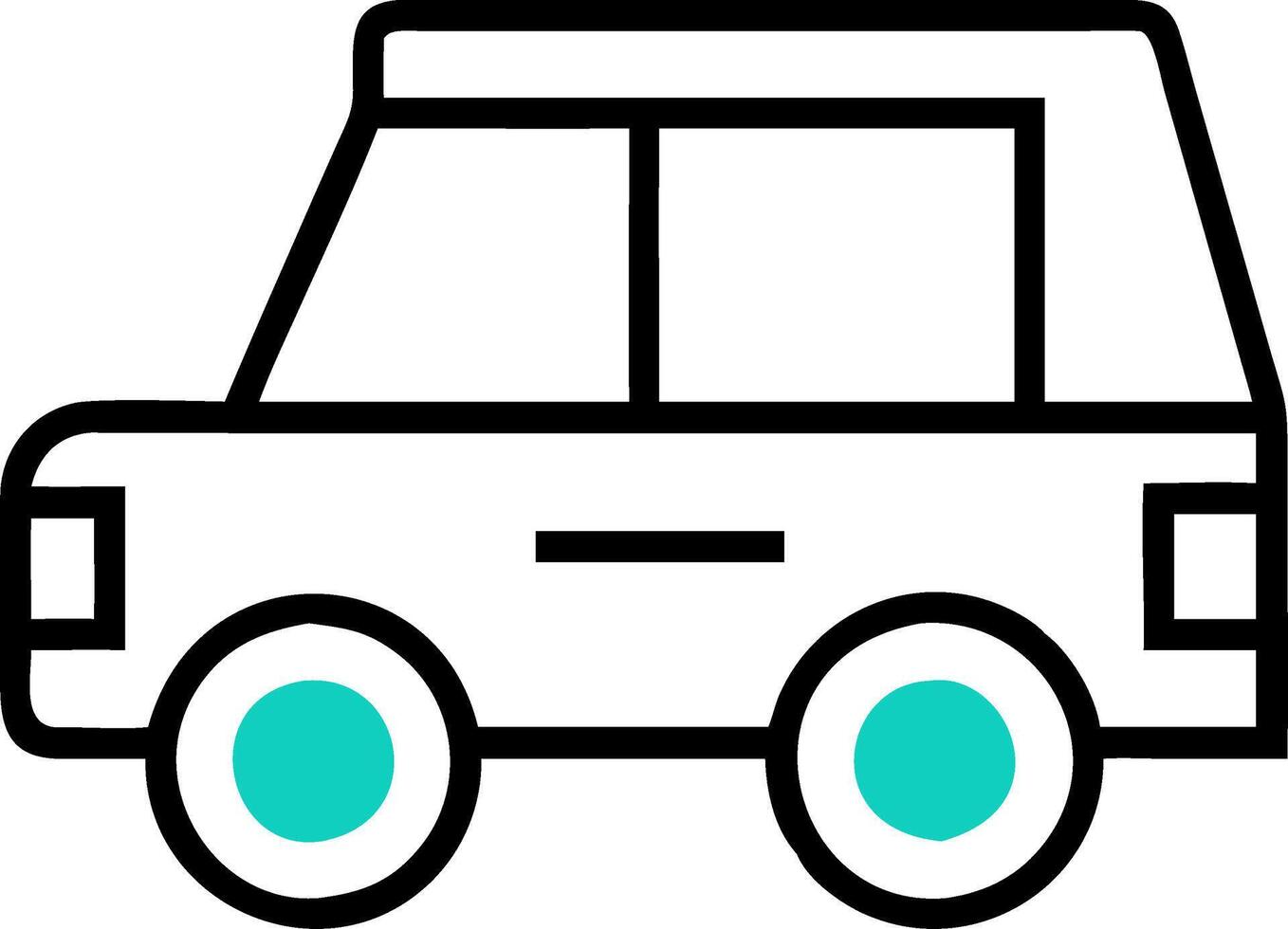 Minimalist SUV Outline Design for Versatile Digital Use vector