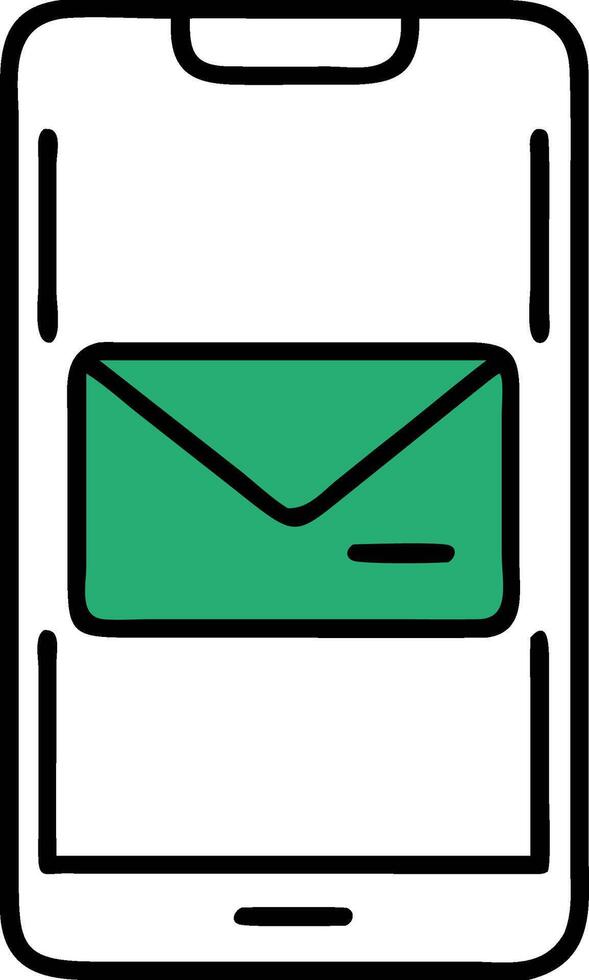 Mobile Email Notification for Communication and Digital Marketing vector