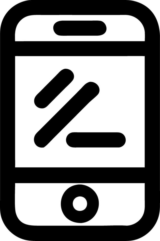 Mobile Phone Minimalist Smartphone Symbol Illustration vector