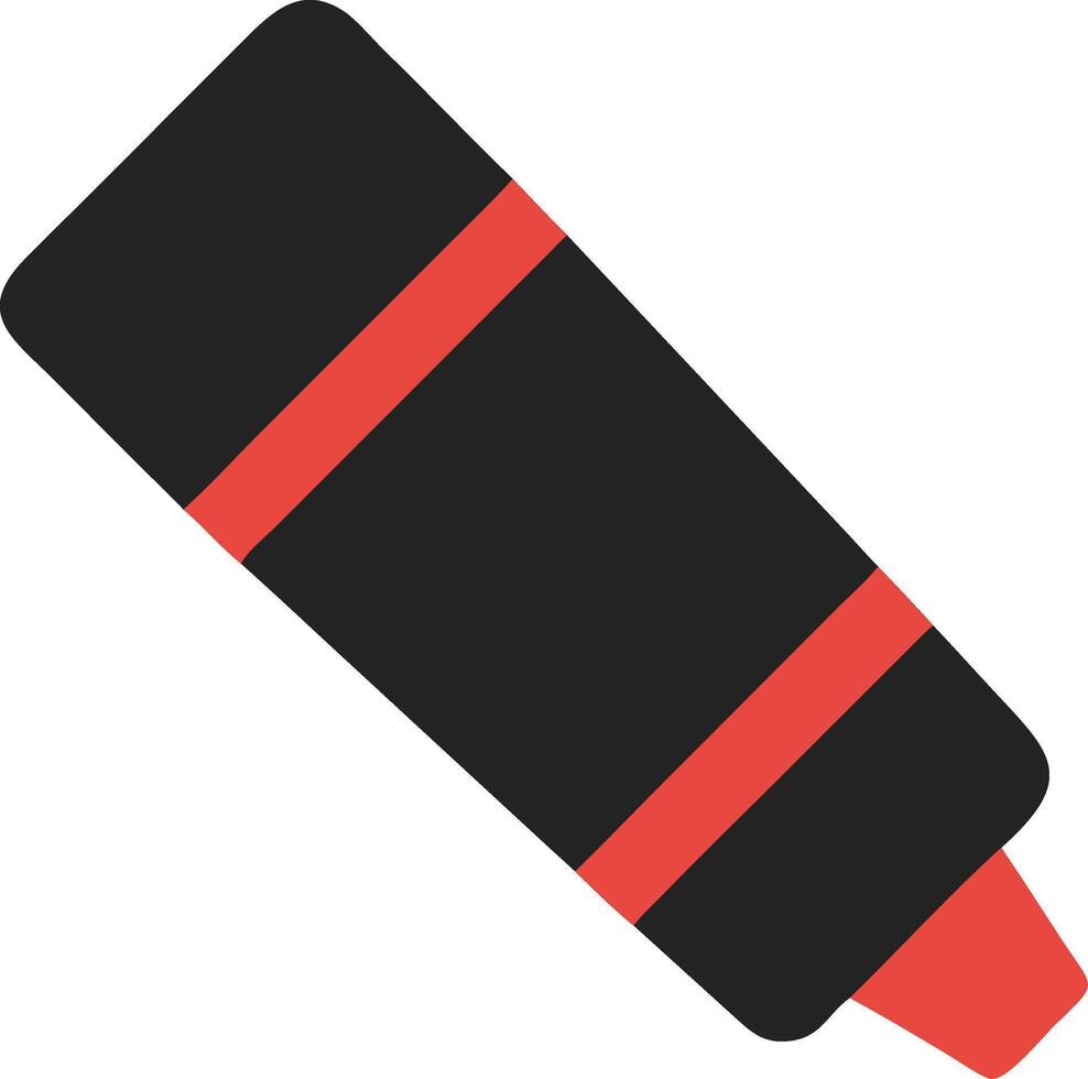 Modern Flat Design Black and Red Marker for Educational and Creative Use vector