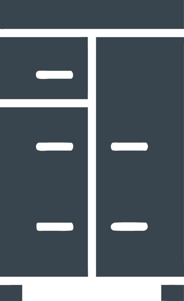 Modern Minimalist Cabinet Illustration for Interior Design Projects vector
