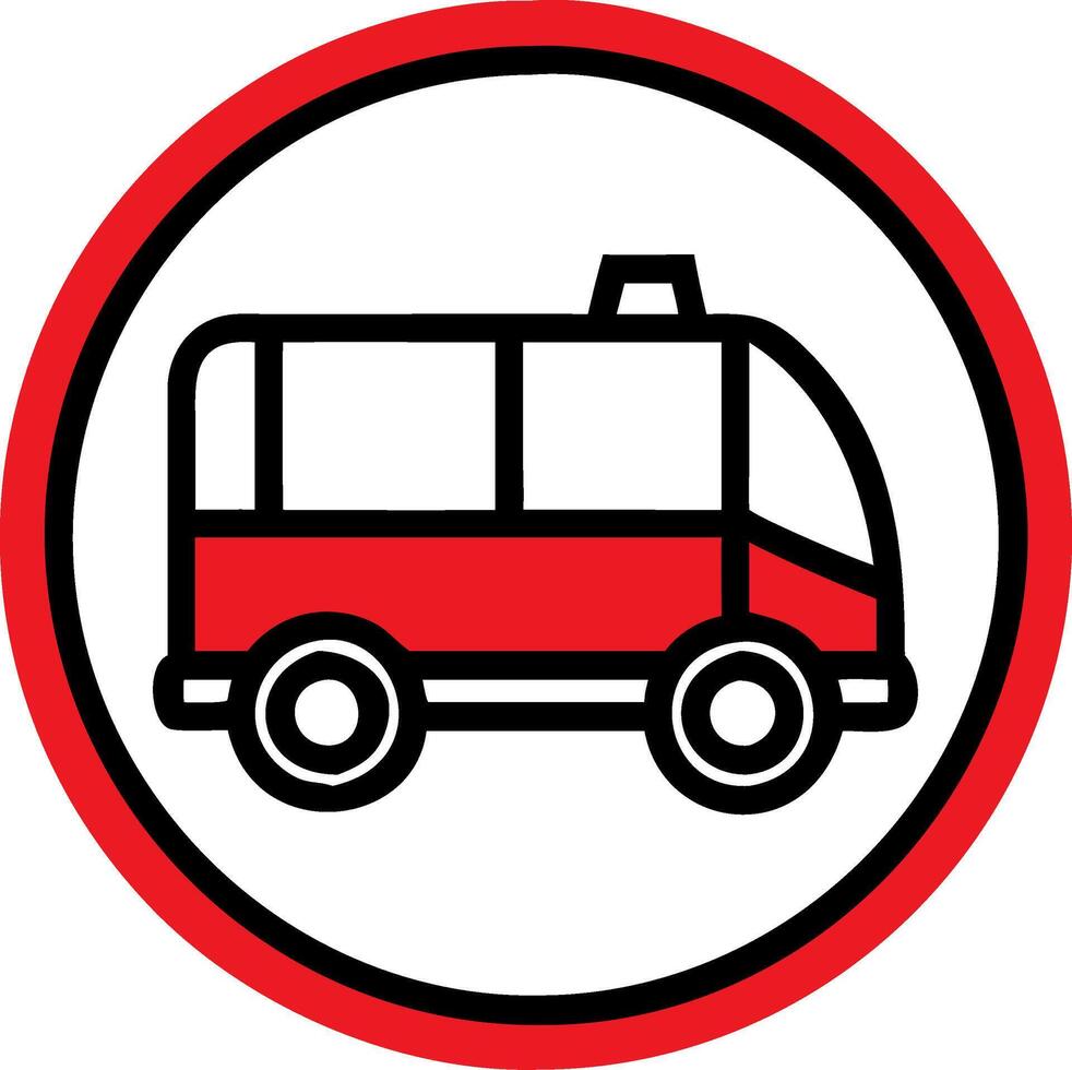 Modern Red Bus Urban Transportation Design vector