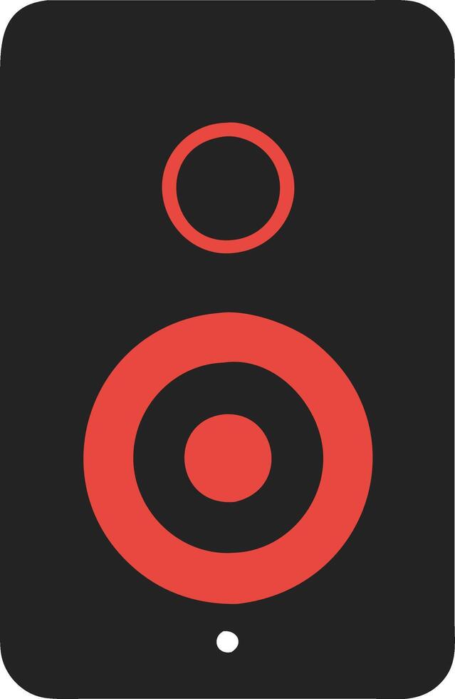 Modern Minimalist Speaker for Sound System Design Projects vector