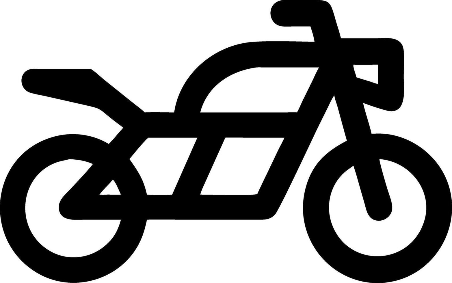 Motorcycle Outline Symbol for Logo and Design Projects vector