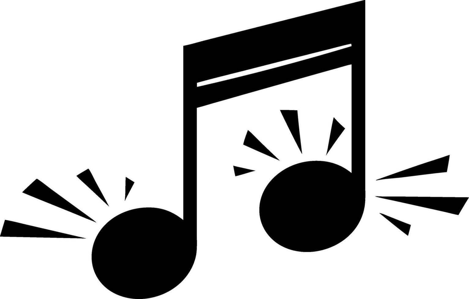 Musical Note with Sound Waves Illustration for Creative Designs vector
