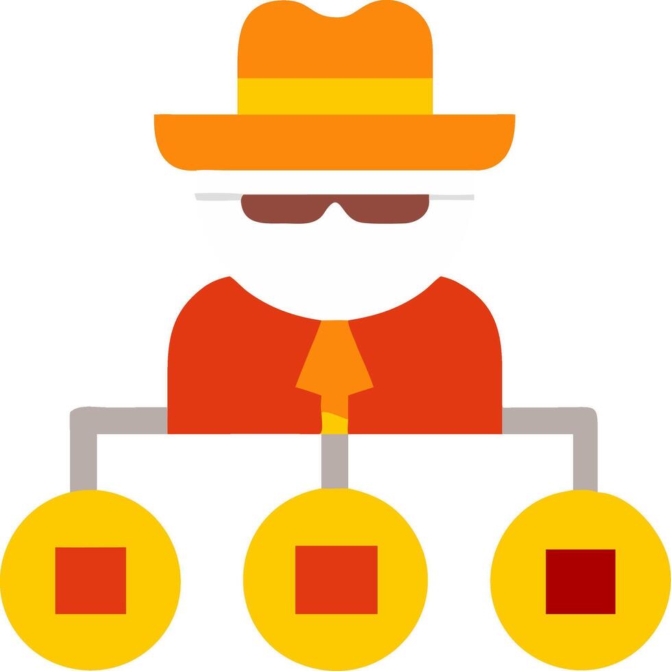 Mysterious Figure in Hat Representing Network Connection Concept Illustration vector