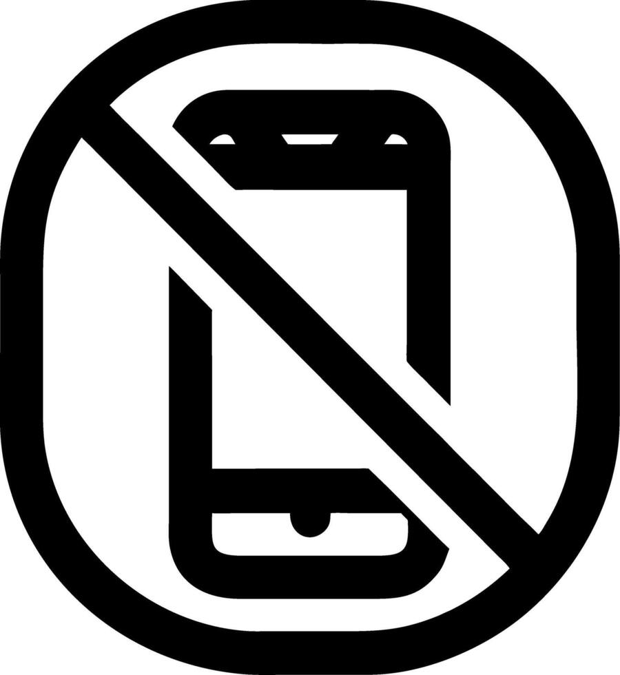 No Cell Phones Allowed Sign for Public Spaces and Facilities vector