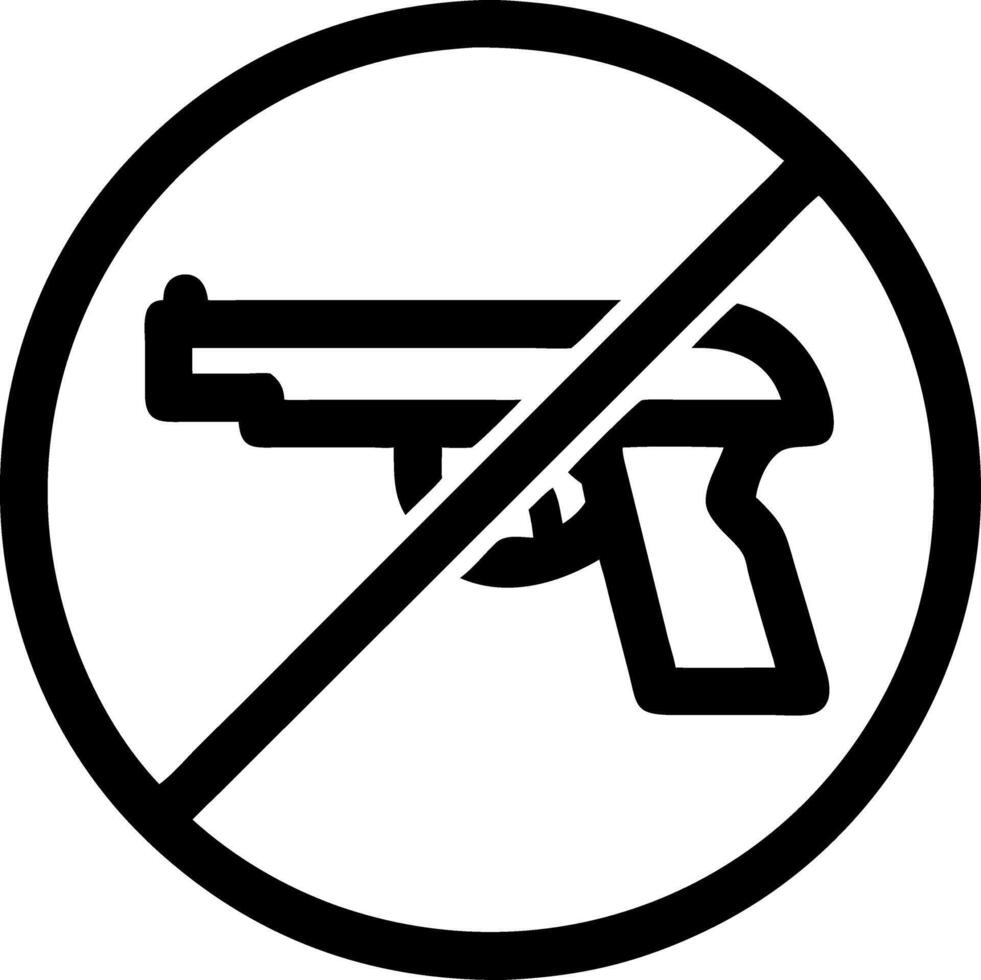 No Guns Allowed Symbol for Safety Awareness Signs and Posters vector