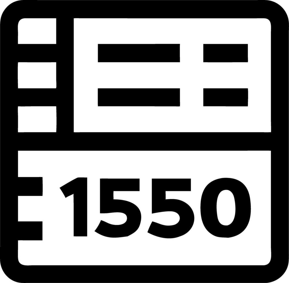 Numbered Document Black and White Graphic for Business and Label Design vector