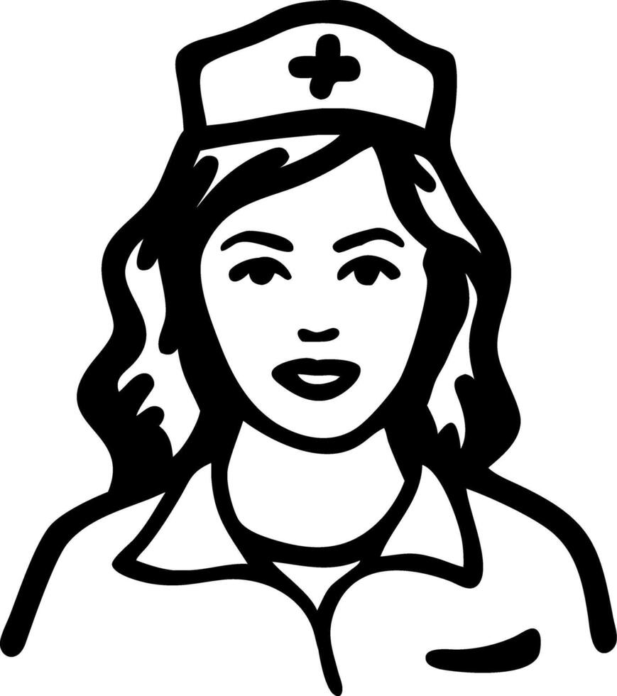 Nurse Portrait Illustration for Medical and Healthcare Design vector