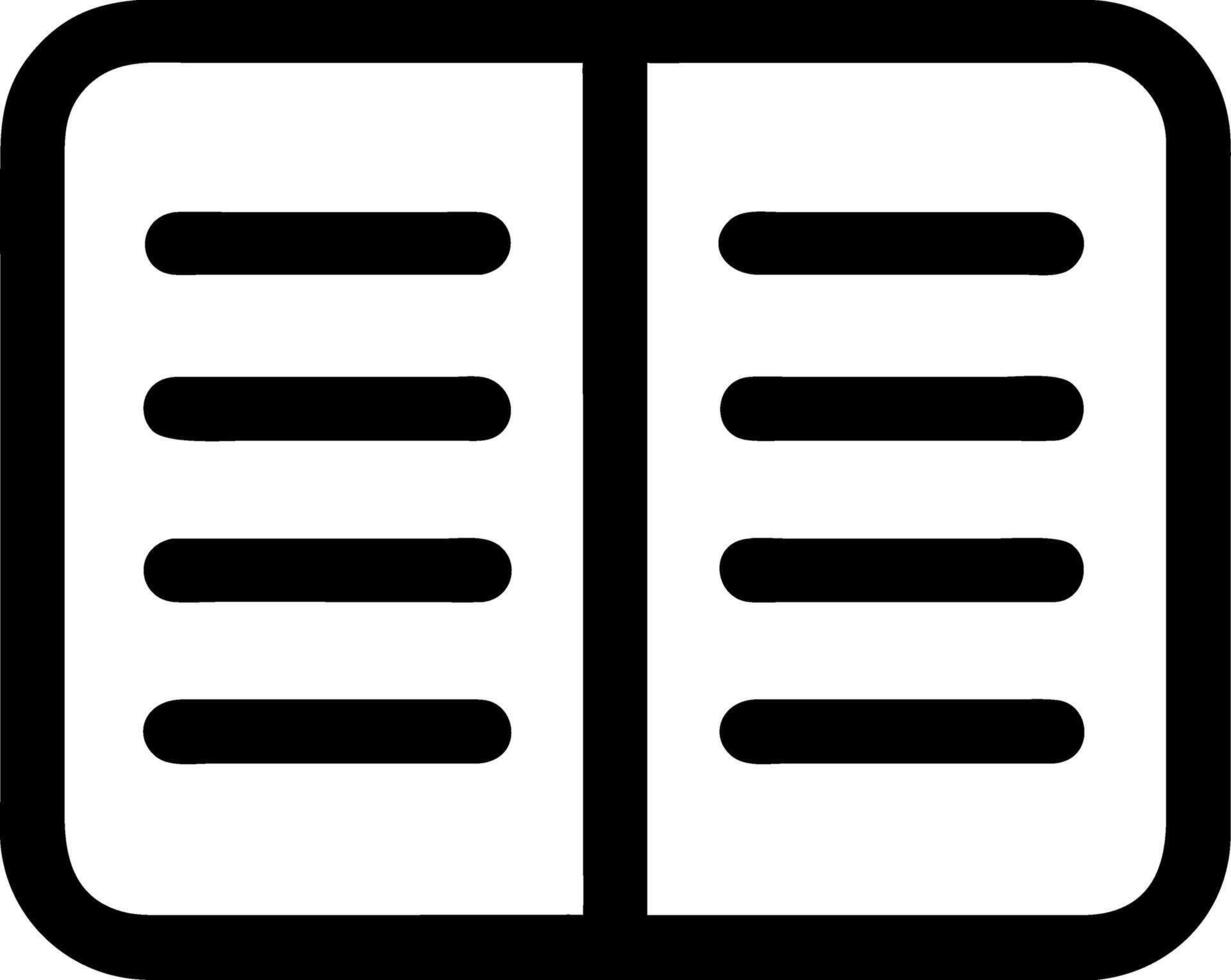 Open Book Simplistic Design for Educational Material and Applications vector
