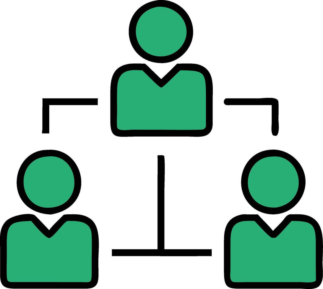 Organizational Structure Illustration for Business and Collaboration Concepts vector