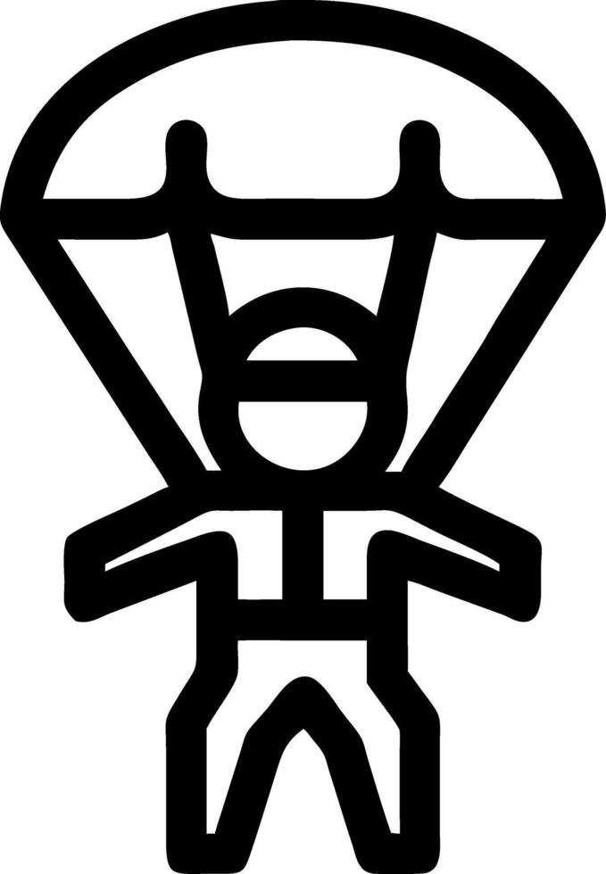 Parachute Skydiver for Adventure Sport and Recreation Design vector
