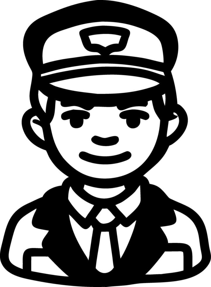 Pilot Profile Illustration for Aviation Design and Education vector