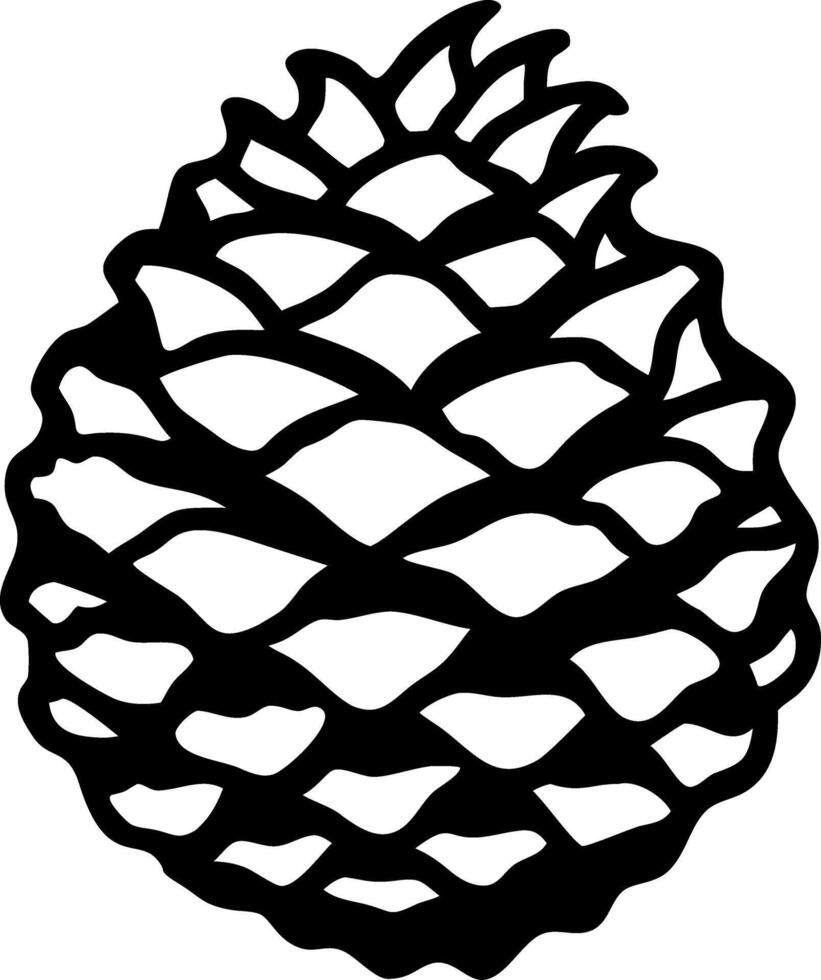 Pine Cone Silhouette Illustration for Art Designs and Crafts vector