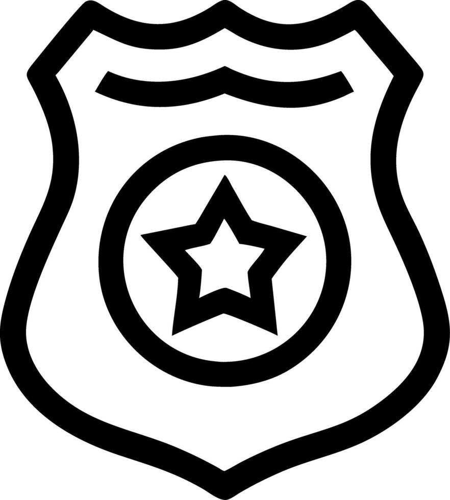 Police Badge Law Enforcement Symbol for Security and Authority Designs vector