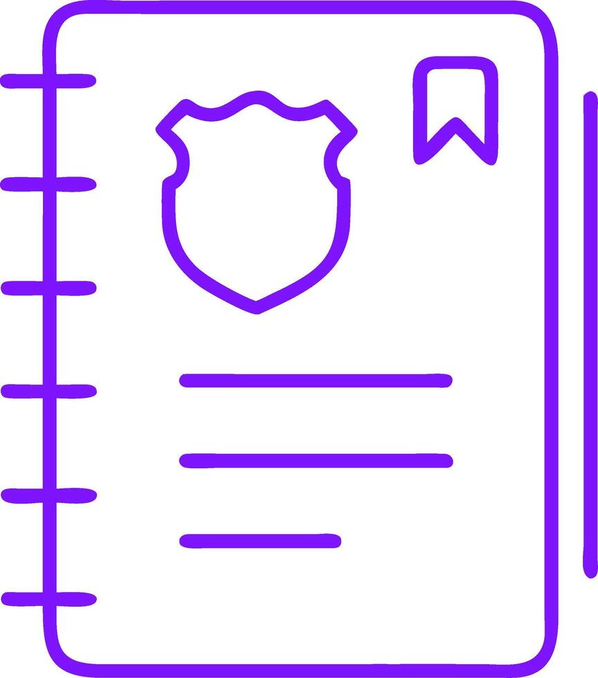Police Notebook with Badge and Bookmark for Security and Law Agencies vector