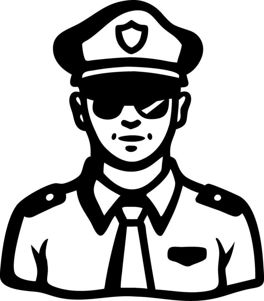 Police Officer Illustration for Security and Law Enforcement Design vector