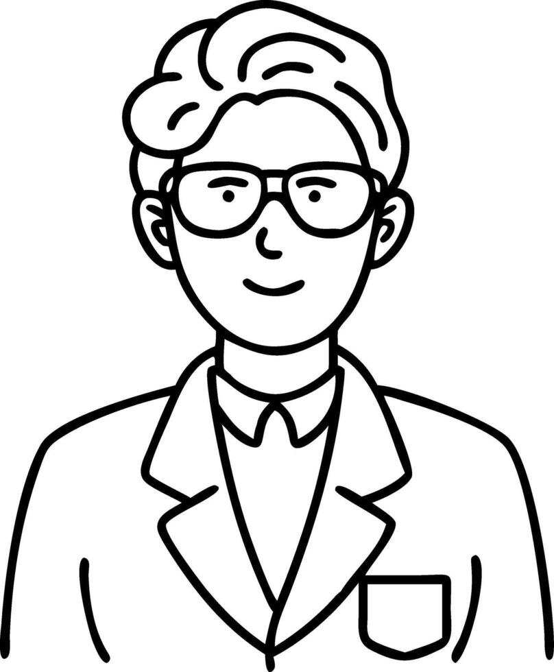 Professional Man Portrait Illustration for Design and Branding vector