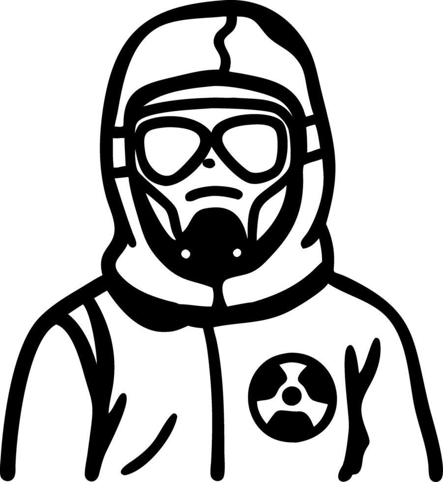 Protective Hazmat Suit Illustration for Safety and Industrial Use Art vector