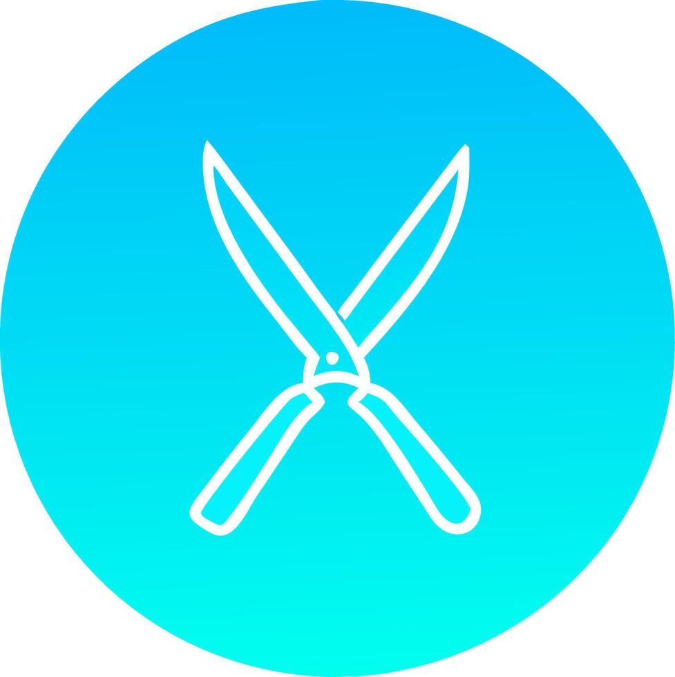 Pruning Shears in Blue Circle for Gardening and Landscaping Design vector