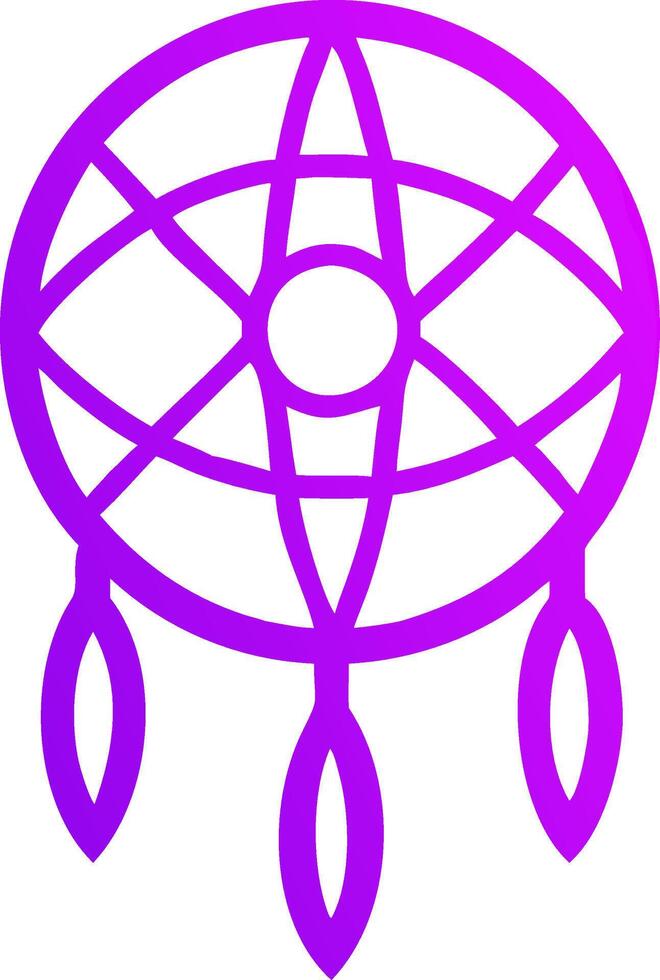 Purple Dreamcatcher Silhouette Illustration for Creative Design Projects vector