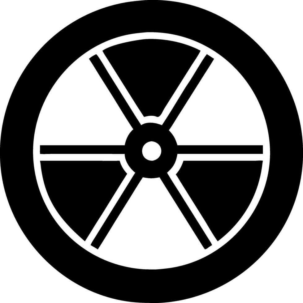 Radiating Fan Blade Symbol for Industrial and Technological Applications vector